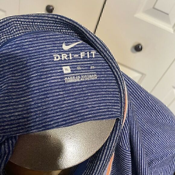 Nike DriFit Mens XL Short Sleeve Striped Polo - Picture 5 of 5